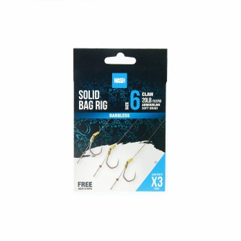 Nash Solid Bag Rig Barbless  (3stuks)