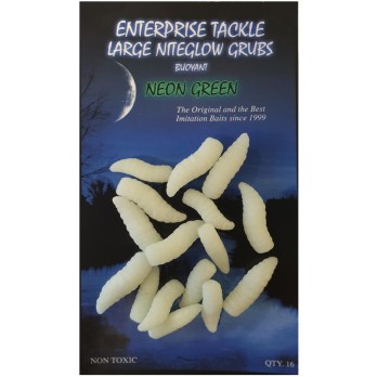 Enterprise Large Nite Glow Grubs Neon Green