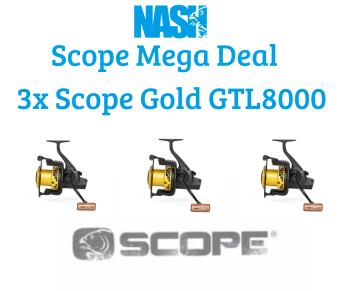 Nash Scope 8000 GTL Gold Spool 3 stuks  DEAL